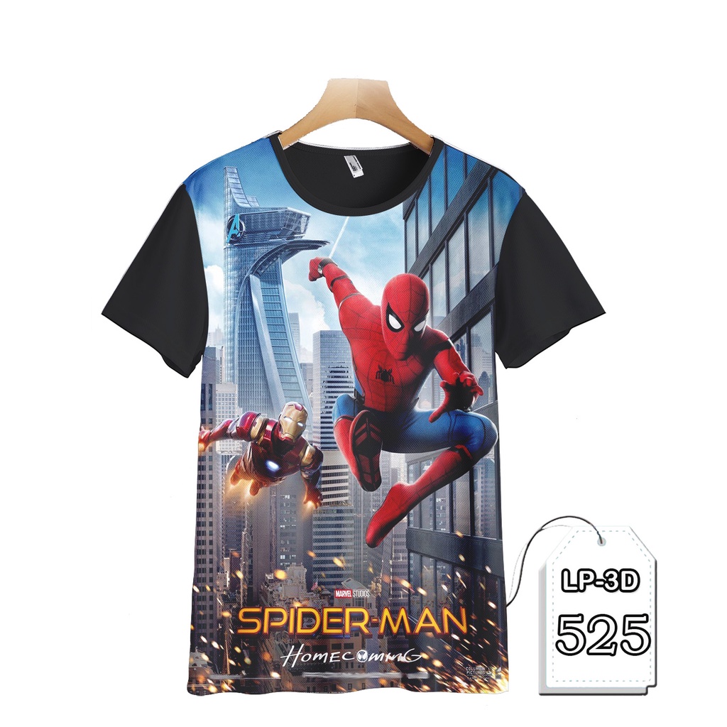 Baju Anak Spiderman Printing Baju Spiderman Superhero Anak #LP3D-525