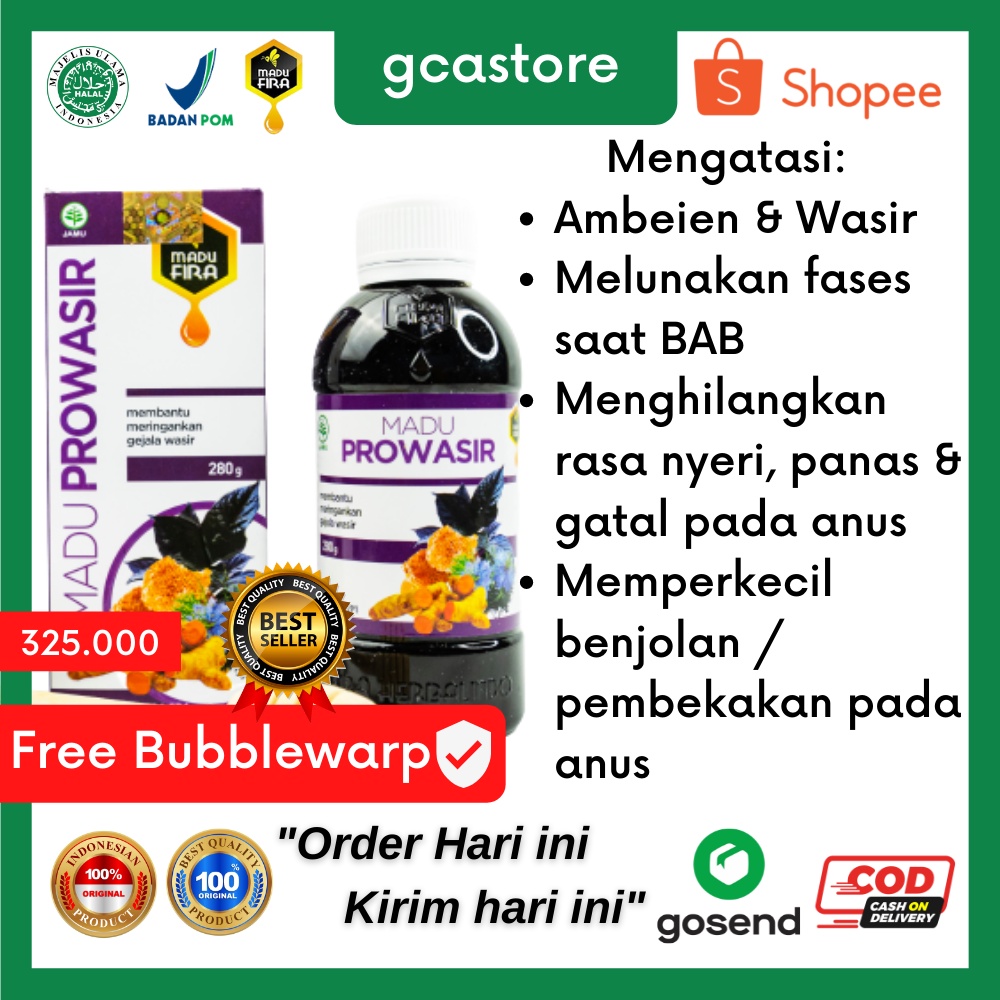 Madu Prowasir Obat Herbal Ambeien Wasir Sakit Pada Anus dan BAB Berdarah Pro Wasir Obat Ambeyen Ambi