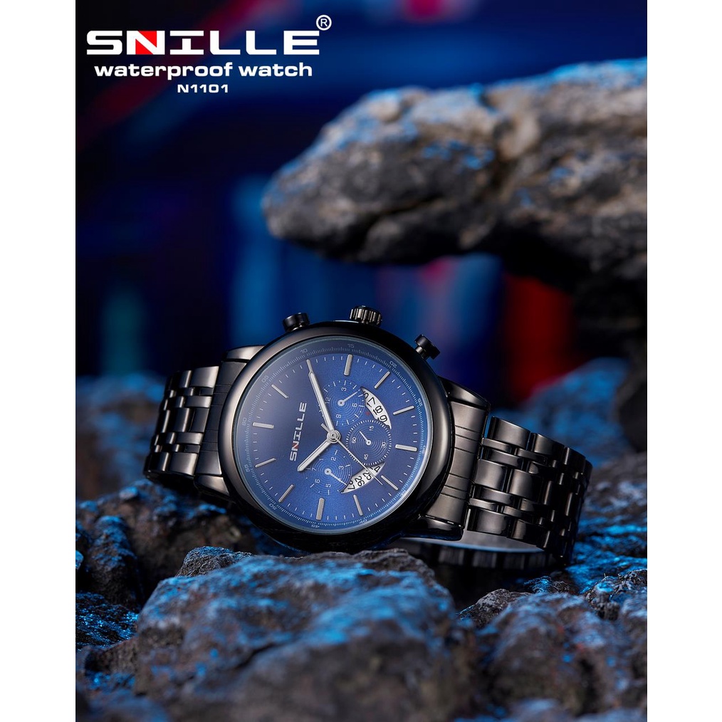 JAM TANGAN PRIA SNILLE ORIGINAL ANTI AIR RANTAI FASHION WATERPROOF