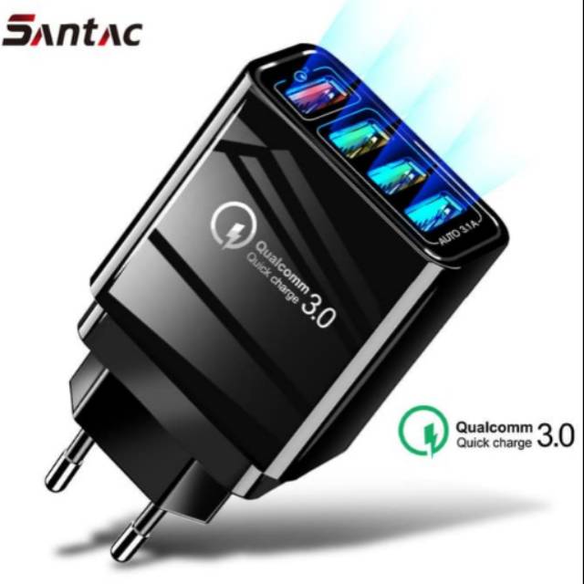 Charger 4 port USB Quick charger QC3.0 Santac
