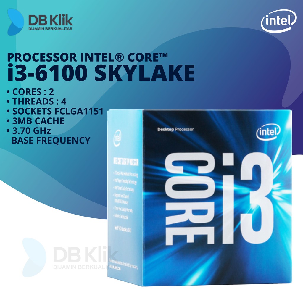Jual INTEL Processor Core i3 6100 SKYLAKE BOX | Shopee Indonesia