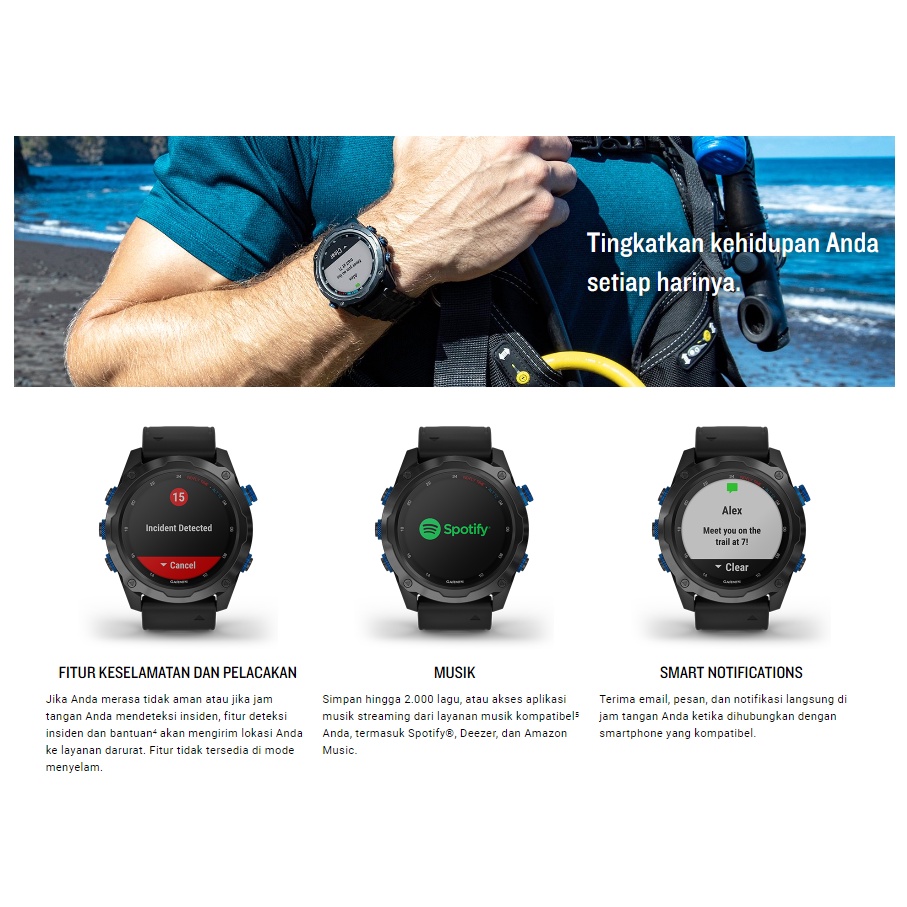 Garmin Descent Mk2s / Mk2 S Diving Watch Divecomp Garansi Resmi TAM