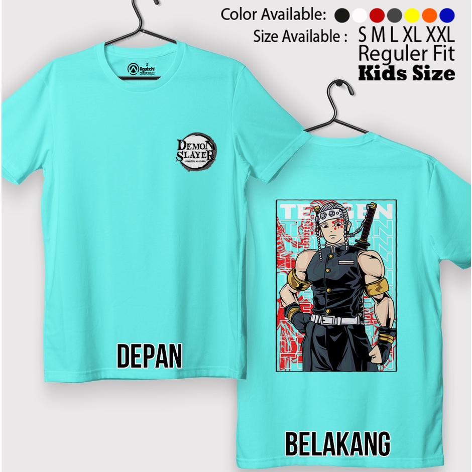 Baju Kaos Atasan Anak Laki-Laki Anime Demon Slayer -Tengen