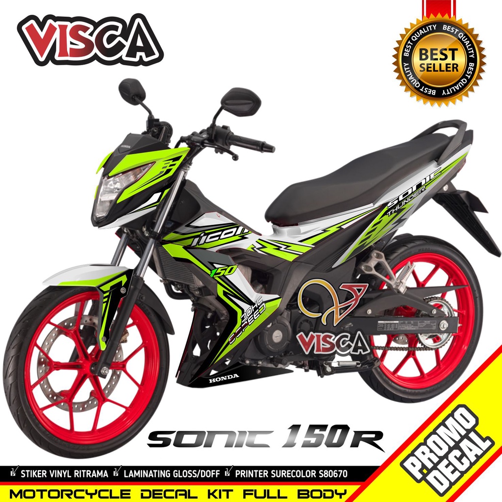 Decal Sonic 150r Full Body Stiker Sonic 150r Full Body Striping Honda Sonic 150r Road Race Striping 