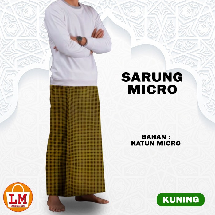 TERMURAH TERBARU Fashion Pria Muslim SARUNG MICRO Bahan Katun Micro Ukuran Jumbo Dewasa LMS 24239