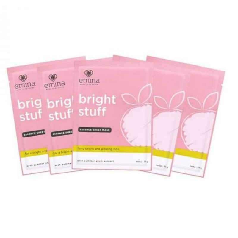 Emina Bright Stuff Essence Sheet Mask 23gr / Masker Emina Bright Stuff