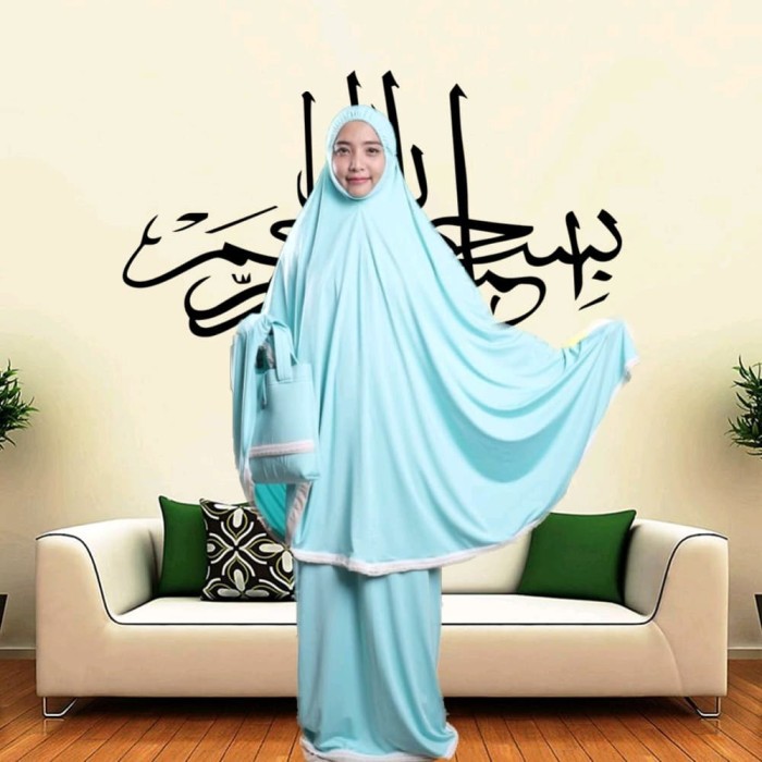 mukena jersey dewasa han and vie platinum/Mukenah hadanvie Jersey original/bisa COD