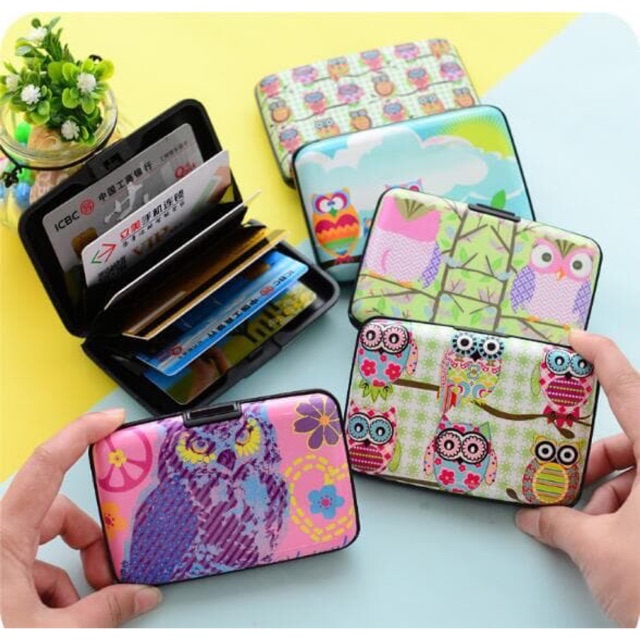 Dompet korea dompet kartu motif owl dompet karakter dompet kartu karakter tempat penyimpan kartu