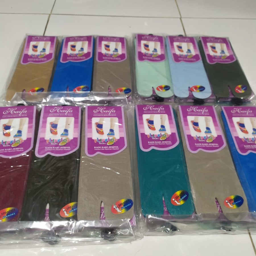 KAOS KAKI JEMPOL PENDEK POLOS MULTIWARNA / KAOS KAKI JEMPOL PENDEK WANITA WARNA RANDOM