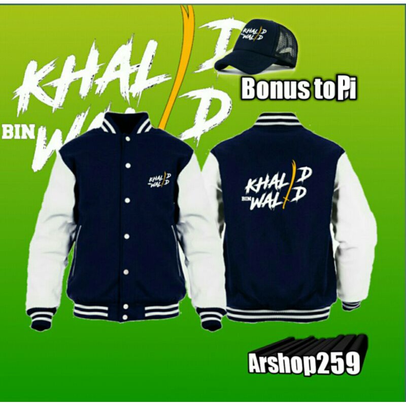 switer versity kancing (KHALID bin WALID) fles bonus topi