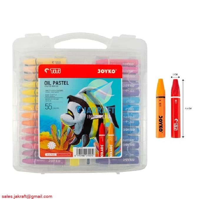 

(BISA COD) Krayon Crayon TiTi Oil Pastels 55 Warna Besar Hardcase Aman Anti Air PROMO SPECIAL Kode 396