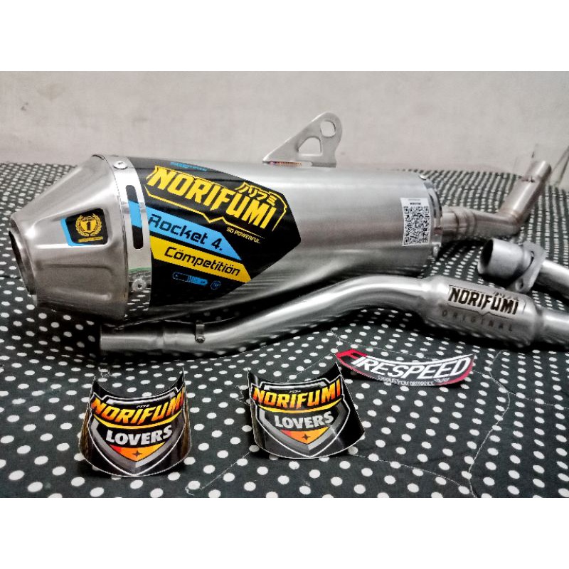 KNALPOT NORIFUMI ROCKET 4 KOMPETISI PNP CRF KLX WR155 & DTRACKER
