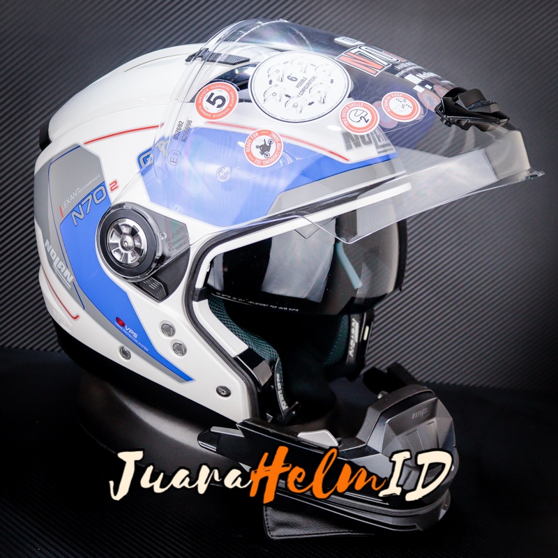 NOLAN HELM N70.2 GT LAKOTA N-COM #41 / METAL WHITE / N702 GT