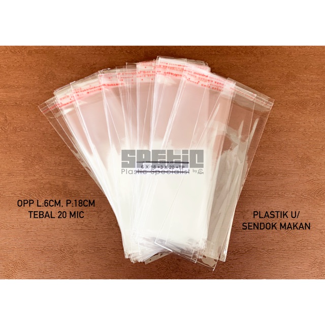 Plastik OPP Seal Uk 6x18 / Plastik Sendok Makan / Plastik OPP Sendok / Bungkusan Sendok / Plastik Ka