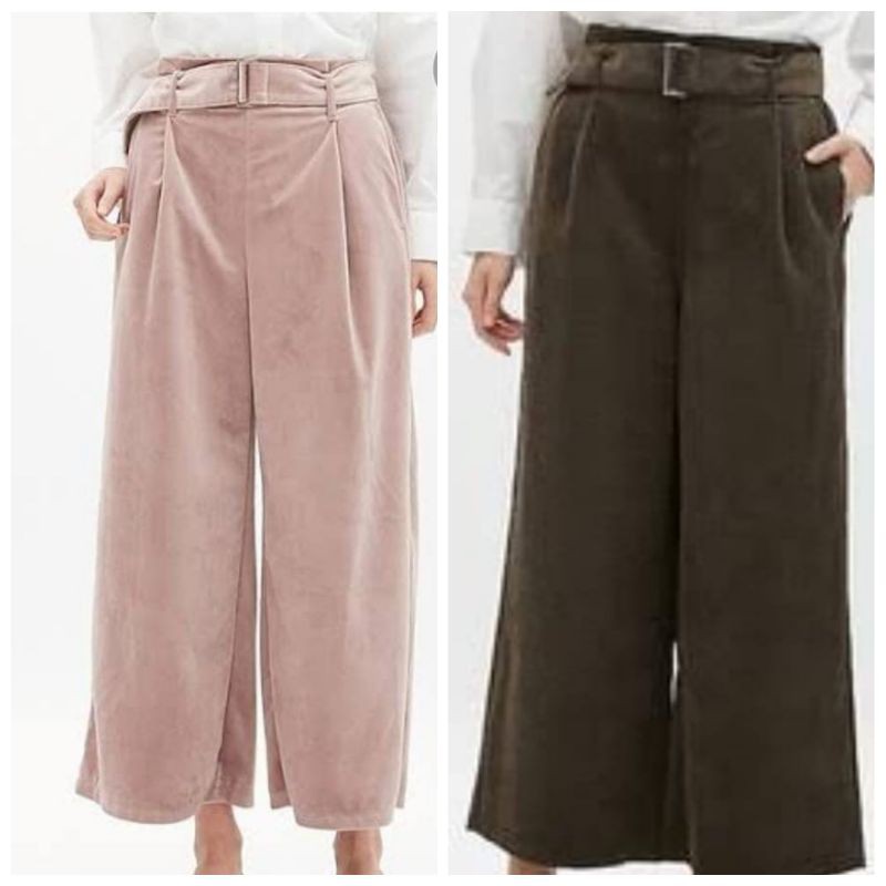 UNIQL* GU VELVET HIGH WAITS PANTS BELT