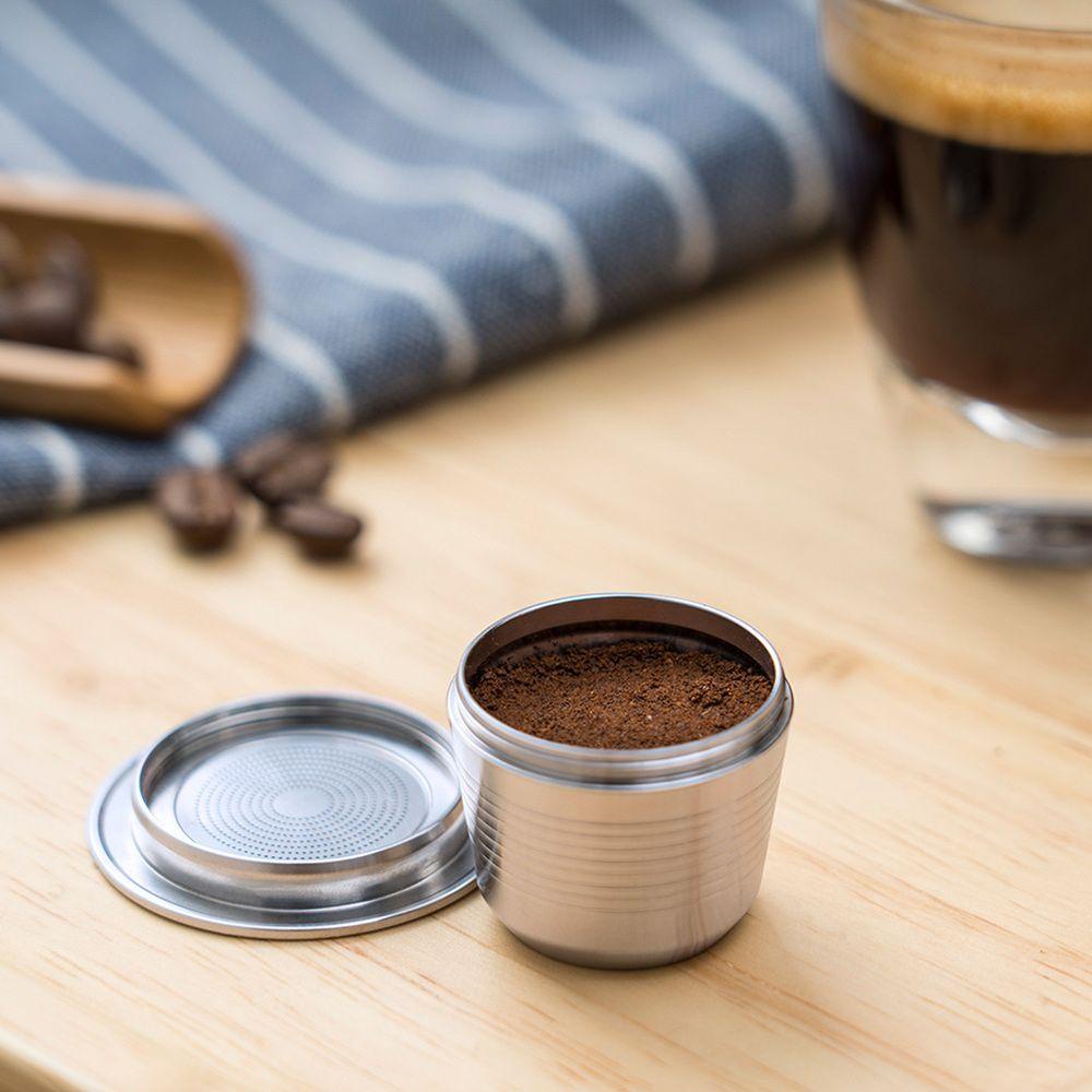 Solighter Alat Kopi Kapsul Kopi Stainless Steel Espresso Coffee Tamper Reusable Pods
