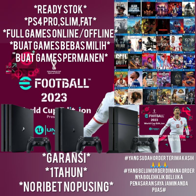 ps4 pro hdd 1tb 2stik warlles full games