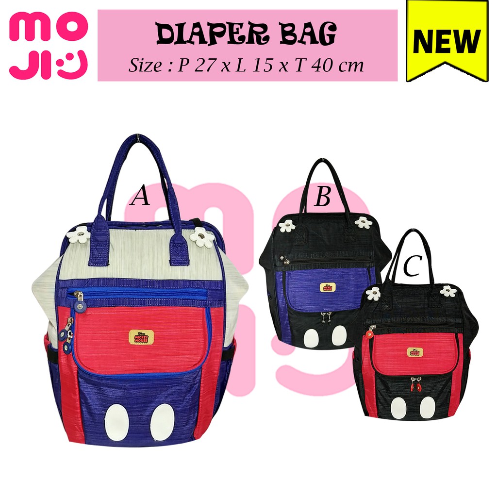 MOJI- Diaper Bag Miki / Mommy Bag / Backpack / Tas Popok Susu Bayi Import 6002