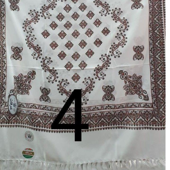 sorban putih kashmiri print arifat surban habib umar bahar syal panjang printing rida ulama no almas