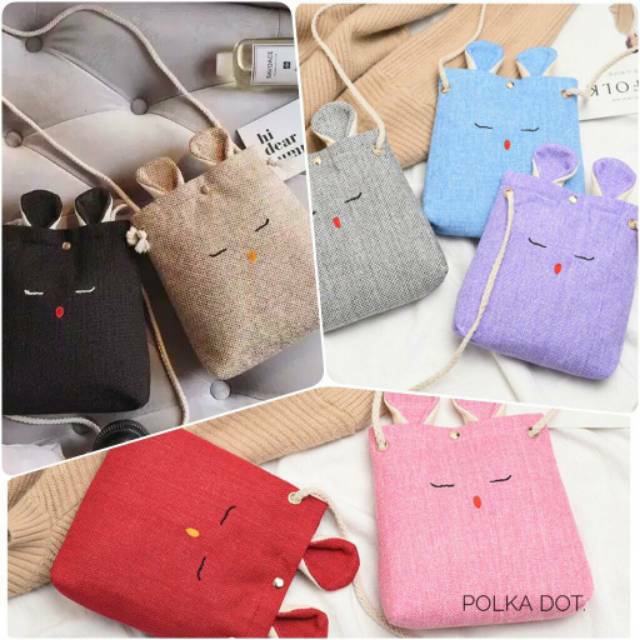 TAS LUCU KELINCI - TAS IMPORT - TAS KECIL - TAS SLEMPANG - TAS BATAM HIGH QUALITY JAKARTA