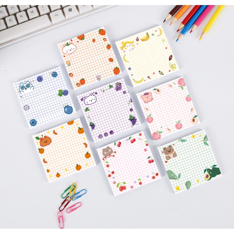 

Korean Fruit Style Sticky Note GRID / stick note grid korean fruit
