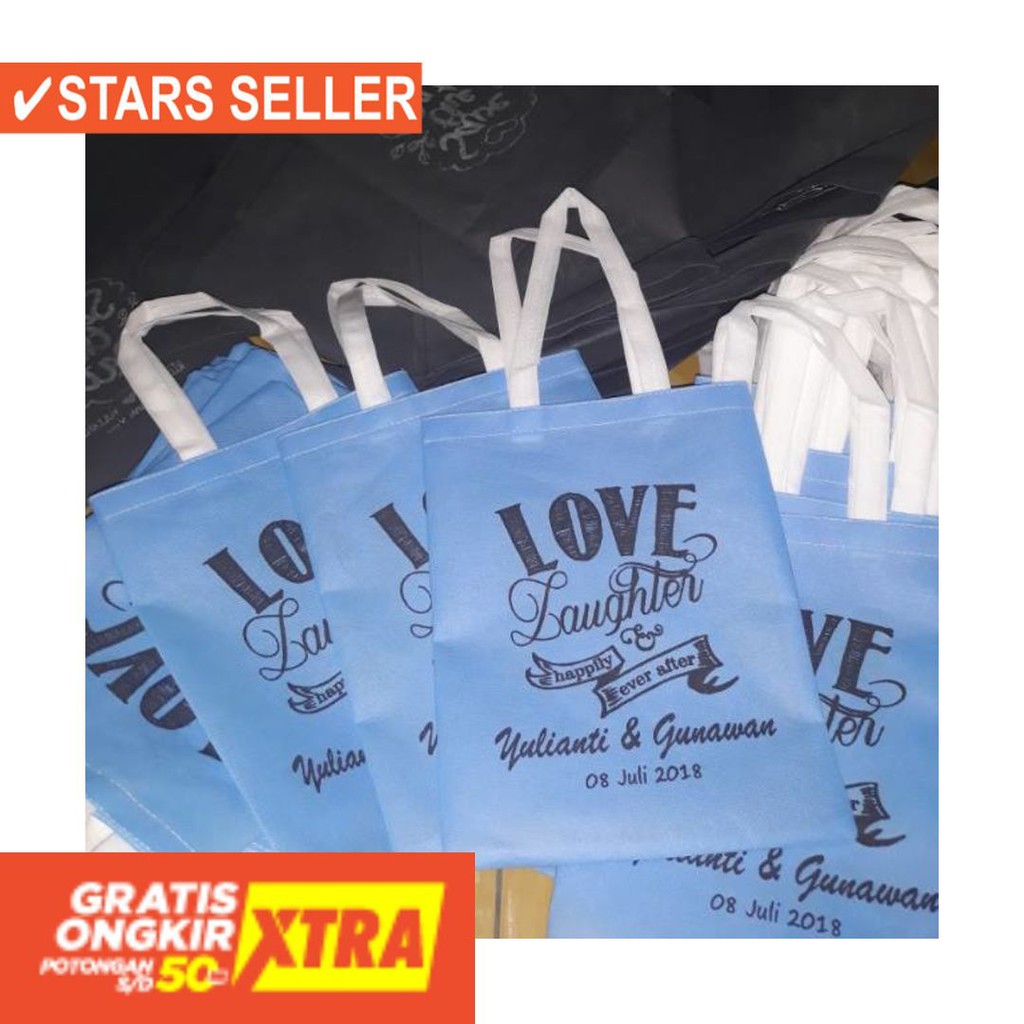 

✨ SOUVENIR MURAH / (F20X25)65gsm tas wedding tas souvenir,tas bingkisan,tas spunbond,souvenir