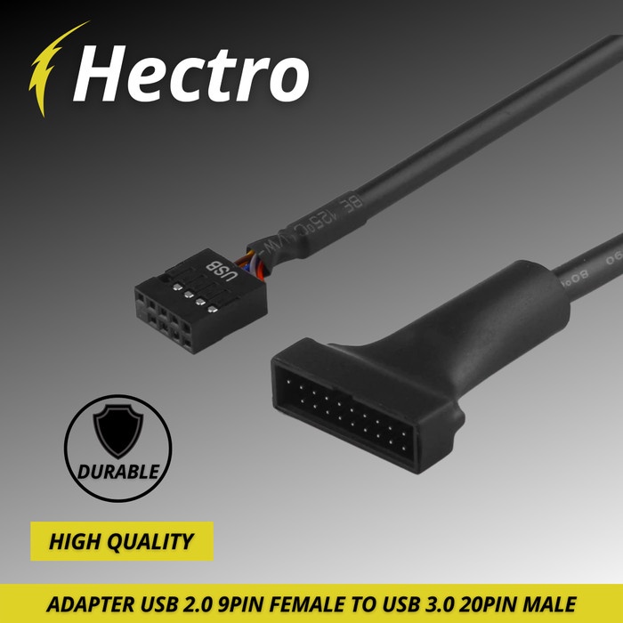 HECTRO Kabel Adapter Usb 2.0 9pin Female to Usb 3.0 20Pin Male