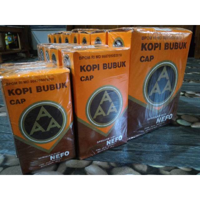 

Kopi AAA 500gram Oleh Oleh Khas Jambi | Kopi Hitam Bubuk Wangi Asli Kota Jambi | Kopi AAA Nefo Produksi Terbaru Kemasan Kotak Dikirim Dari Jambi City