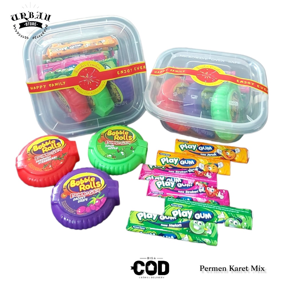 

Kemasan Souvenir - Permen Karet Bentuk Roll Mix Permen Karet Palygum / Premium