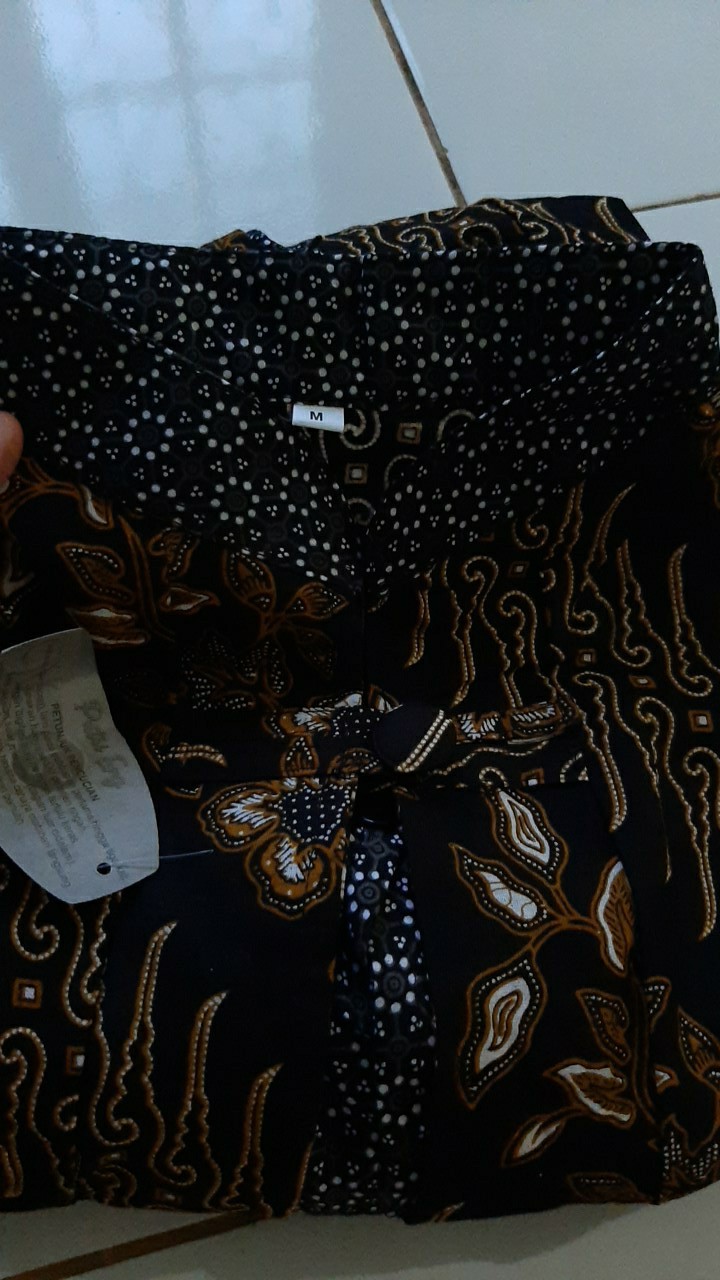 Maura Couple-sania Ruffle Batik Couple Atasan Blouse Ori Ndoro Jowi Motif Bunga Hitam Termurah Shope