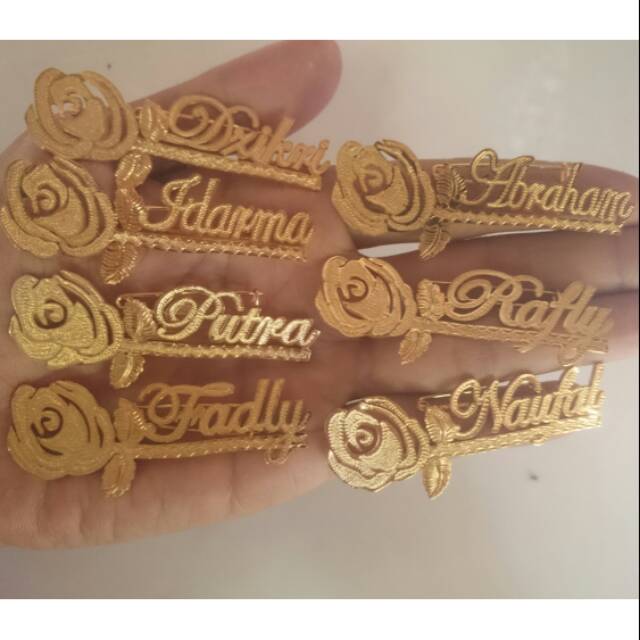 BROS NAMA / BROS LAPIS EMAS / NAMETAG / NAMA DADA / GROSIR BROS