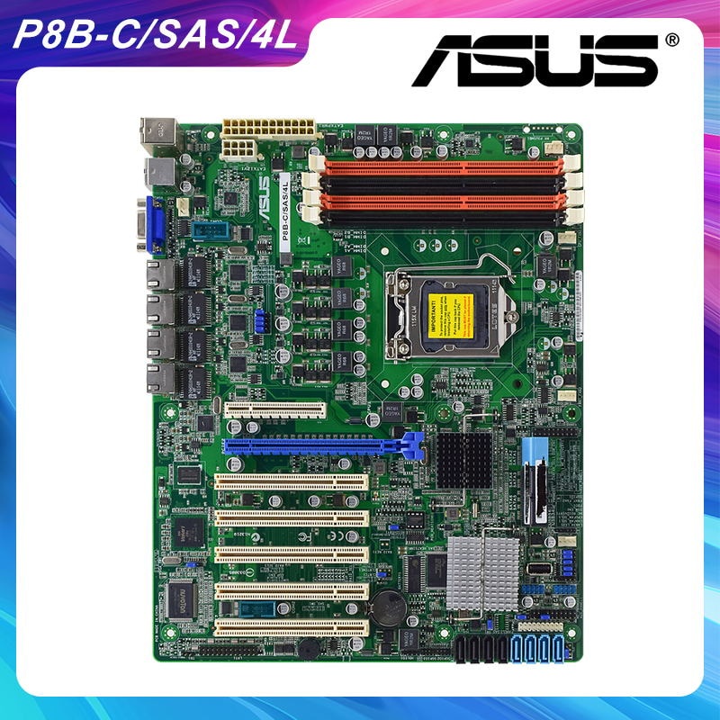 PREORDER ASUS P8B-C/SAS/4L Motherboard 1155 DDR3 Motherboard LGA 1155 Intel C204 32GB Support Kit Xeon E3-1290 Core i3-3240 CPU PCI-E X16