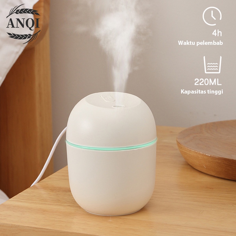 ANQI 1888 Mini Humidifier Diffuser 220Ml Mist Modes Diffuser Plus Lampu Tidur VS-1832