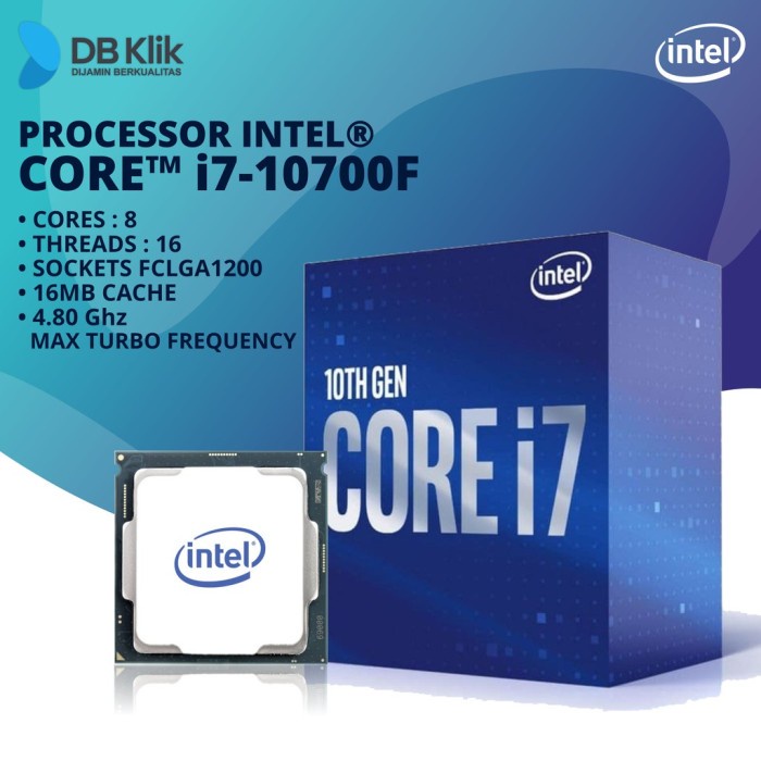 Processor Intel Core I7-10700F Box LGA1200 - Proc Intel Core I7 10700F