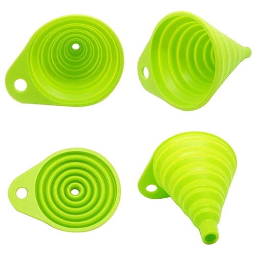 Alat Masak Dapur Gadget Dapur Praktis Mini Silicone Foldable Funnel Collapsible Hopper