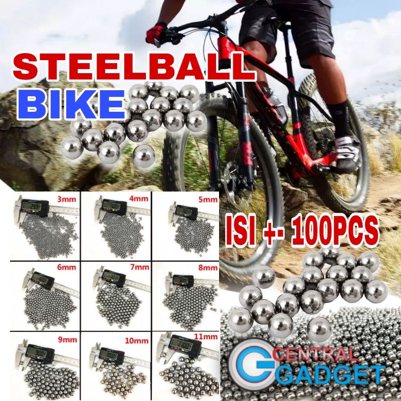 STEELBALL BIKE Pelor Laher Sepeda Bola Besi 5mm 6mm 7mm 8mm 9mm 10mm isi 100 Butir