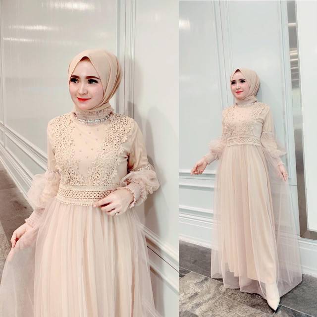 Gamis tile brukat by shellasaukia