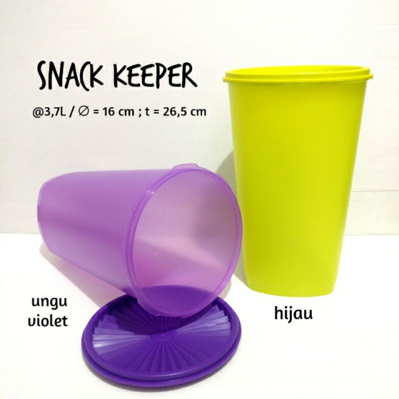 1 pc SNACK KEEPER UNGU atau HIJAU