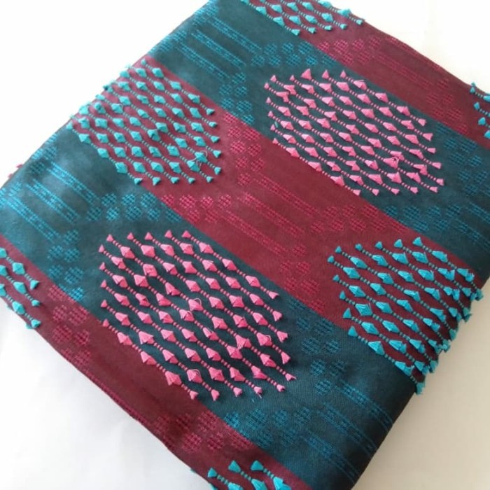 kain tenun songket Baron Toraja ungu 2D terbaru