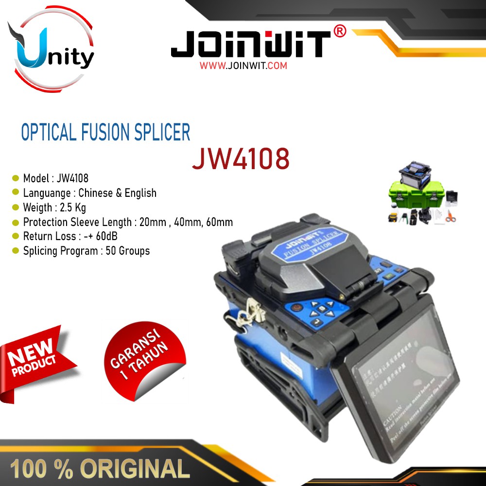 Splicer Joinwit JW4108 Fusion Splicer JW 4108 FTTH OPM VFL Splicer FO