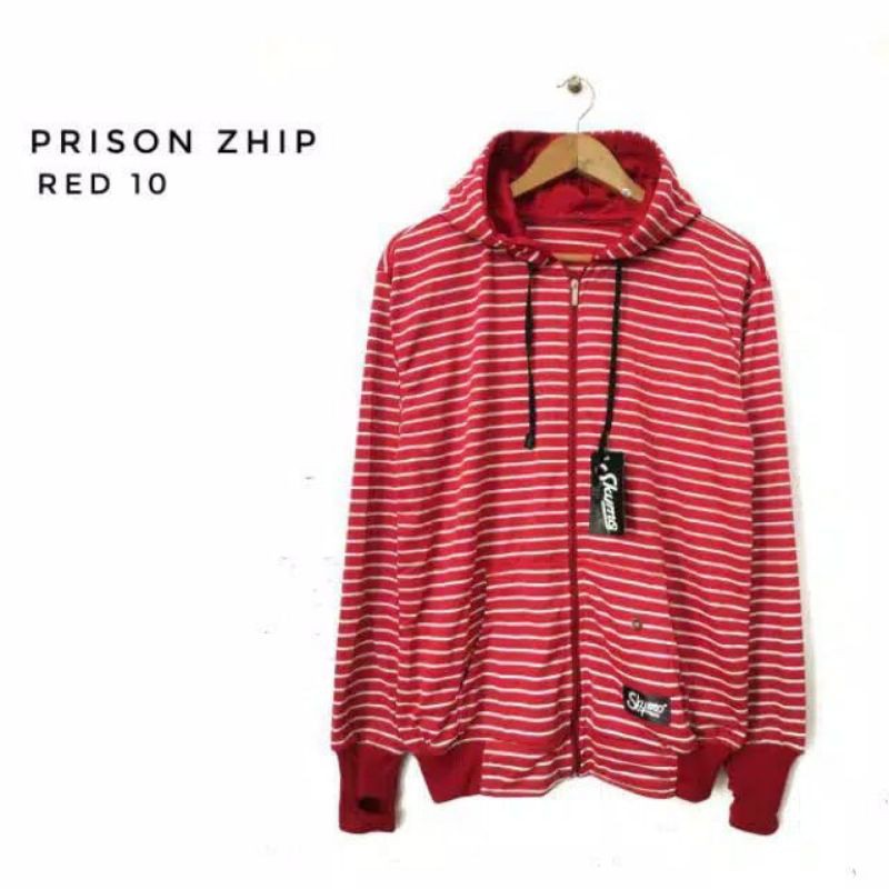 JAKET SALUR HOODIE  STRIP ZHIPER  GARIS BELANG RESLETING COTTON FLECCE L-XL-MARON 01