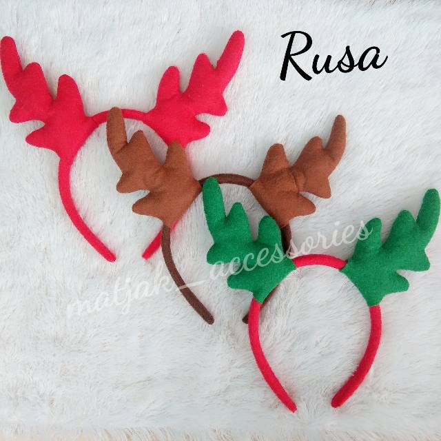 Bando Natal Dewasa Bando Rusa Tanduk Rusa