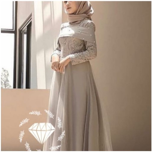 Baju Gamis Brukat Wanita Terbaru 2020 Model Kekinian Duyung Brokat Mutiara Pesta Kondangan Moscrepe