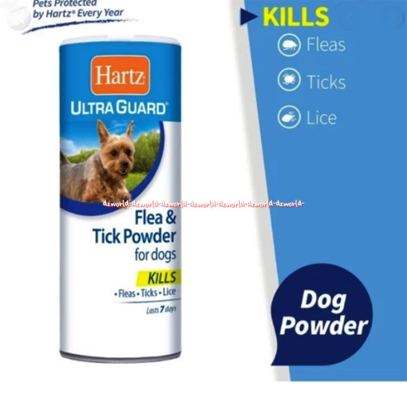 Hartz Ultra Guard Flea &amp; Tick Powder 113gr For Dogs Kills Flea Ticks Lice Bedak untuk Kutu Anjing