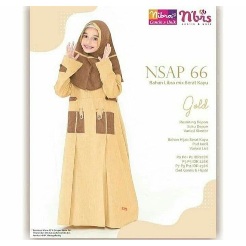 GAMIS ANAK NIBRAS COUPLE SARIMBIT ANAK GAMIS ANAK MUSLIM 2020 GAMIS ANAK NSAP 66