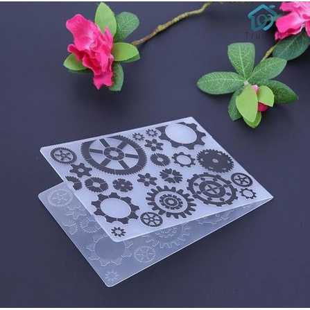 Gears Pattern Plastic Embossing Folder