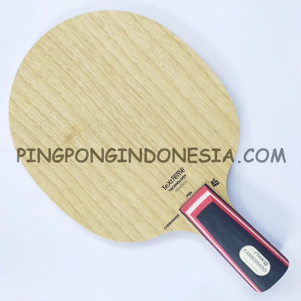Stiga Carbonado 45 JTTAA Penhold - Blade Kayu Pingpong Tenis Meja Bet Bat