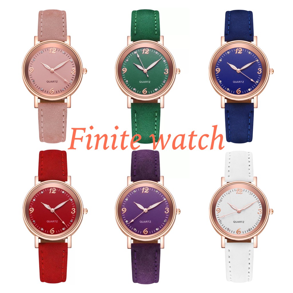 (BAYAR DI TEMPAT) Jam Tangan Wanita Strap Kulit Fashion Import Korea Kekinian Murah Quartz JT38B