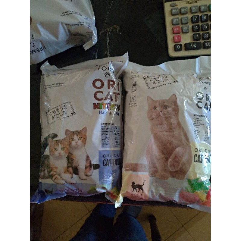 ORI CAT ADULT &amp; ORICAT KITTEN / CAT FOOD MAKANAN KERING UNTUK ANAK DAN INDUK