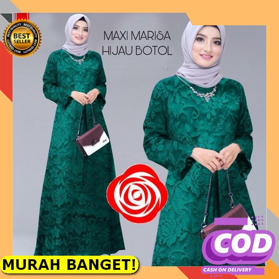 Baju Gamis Couplean Samaan Kekinian Terbaru 2021 Dress Muslim Remaja Model Pesta Kondangan Kekinian 